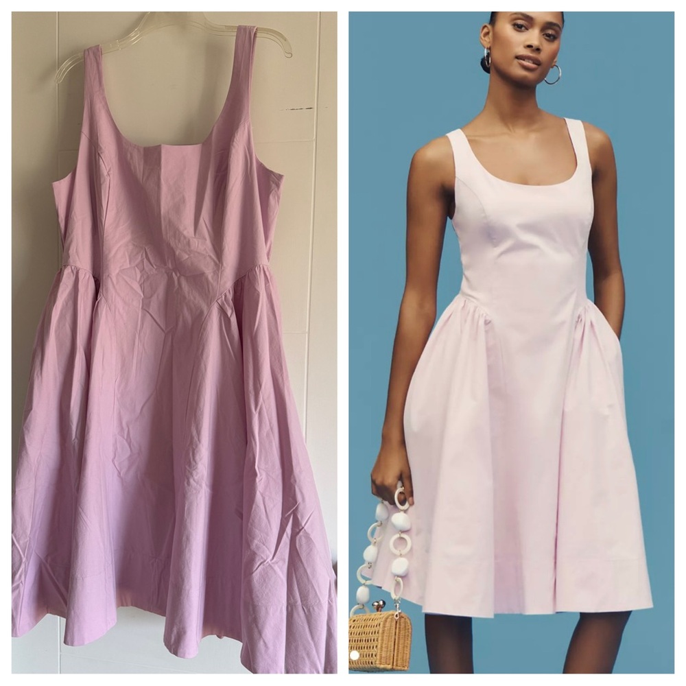 By Anthropologie Sleeveless
Scoop-Neck Basque-Waist Midi Dress